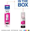 imageEPSON 512 EcoTank Ink Ultrahigh Capacity Bottle Magenta T512320S Works with EcoTank ET7700 ET7750Magenta