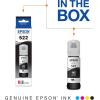 imageEPSON 522 EcoTank Ink Ultrahigh Capacity Bottle Black T522120S Works with EcoTank ET2720 ET2800 ET2803 ET2840 ET4700 ET4800 ET4810Ultrahigh Capacity Pack of 2