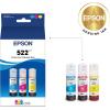 imageEPSON 522 EcoTank Ink Ultrahigh Capacity Bottle Color Combo Pack T522520S Works with EcoTank ET2720 ET2800 ET2803 ET2840 ET4700 ET4800 ET4810Ink