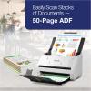 imageEpson DS575W II Wireless Color Duplex Document Scanner for PC and Mac with 50Page Auto Document Feeder ADF Twain and ISIS Drivers Epson Smart Panel Mobile AppScanner