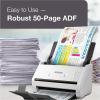 imageEpson DS575W II Wireless Color Duplex Document Scanner for PC and Mac with 50Page Auto Document Feeder ADF Twain and ISIS Drivers Epson Smart Panel Mobile AppScanner  Document Scanner