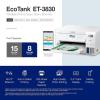 imageEpson EcoTank ET3830 Wireless Color AllinOne CartridgeFree Supertank Printer with Scan Copy Auto 2Sided Printing and Ethernet  The Perfect Printer Productive FamiliesWhitePrinter