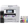 imageEpson EcoTank Pro ET5880 Wireless Color AllinOne Supertank Printer with Scanner Copier Fax Ethernet and PCLPostscript WhiteET5850  Combo Pack