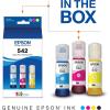 imageEpson EcoTank Pro ET5880 Wireless Color AllinOne Supertank Printer with Scanner Copier Fax Ethernet and PCLPostscript WhiteET5880  T542 Ink  EPSON T542
