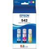 imageEpson EcoTank Pro ET5880 Wireless Color AllinOne Supertank Printer with Scanner Copier Fax Ethernet and PCLPostscript WhiteET5880  T542 Ink  EPSON T542