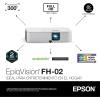 imageEpson EpiqVision Flex COFH02 Full HD 1080p Smart Streaming Portable Projector 3Chip 3LCD 3000 Lumen ColorWhite Brightness Android TV Bluetooth 5W Speaker Home EntertainmentCOFH02