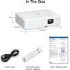 imageEpson EpiqVision Flex COW01 Portable Projector 3Chip 3LCD Widescreen 3000 Lumens ColorWhite Brightness 5 W Speaker 300Inch Home Entertainment and Work Streaming ReadyCOW01