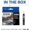 imageEpson T220120BCS DURABrite Ultra Black ampamp Color Combo Pack Standard Capacity Cartridge Ink Black and Color Combo Pack ampamp T220XL120S DURA Ultra Black High Capacity Cartridge Ink