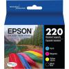 imageEpson T220120BCS DURABrite Ultra Black ampamp Color Combo Pack Standard Capacity Cartridge Ink Black and Color Combo Pack ampamp T220XL120S DURA Ultra Black High Capacity Cartridge Ink