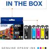 imageEpson T302XLBCS Claria Premium Ink Cartridge MultiPack  HighCapacity Black and StandardCapacity Photo Black and Color CMYPB ampamp T302 Claria Premium StandardCapacity Ink Cartridge  BlackHighcapacity Black and Standardcapacity Photo Black and Color