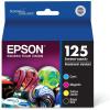 imageEPSON 125 DURABrite Ultra Ink Black ampamp Color Cartridge Combo Pack For Stylus NX125 NX127 NX130 NX230 NX420 NX530 NX625 WorkForce WF320 WF323 WF325 WF520