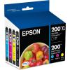 imageEPSON 200 DURABrite Ultra Ink High Capacity Cyan Cartridge T200XL220S Works with WorkForce WF2520 WF2530 WF2540 Expression XP200 XP300 XP310 XP400 XP410Black and color combo pack
