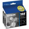 imageEPSON 288 DURABrite Ultra Ink Standard Capacity Black Dual Cartridge Pack T288120D2 Works with Expression XP330 XP430 XP434 XP340 XP440 XP446