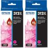 imageEPSON 312 Claria Photo HD Ink High Capacity Magenta Cartridge T312XL320S Works with Expression Photo XP8500 XP8600 XP8700 XP150001 Count Pack of 2