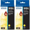 imageEPSON 312 Claria Photo HD Ink High Capacity Yellow Cartridge T312XL420S Works with Expression Photo XP8500 XP8600 XP8700 XP150001 Count Pack of 2