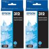 imageEPSON 312 Claria Photo HD Ink Standard Capacity Cyan Cartridge T312220S Works with Expression Photo XP8500 XP8600 XP8700 XP150002 Pack