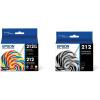 imageEpson 212XL StandardCapacity Color and HighCapacity Black Ink Cartridges CMYK 4Pack ampamp T212 Claria Standard Capacity Cartridge Ink  Black T212120S212XL Black Ink  T212 Black Ink