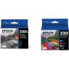 imageEpson T220120BCS DURABrite Ultra Black ampamp Color Combo Pack Standard Capacity Cartridge Ink Black and Color Combo Pack ampamp T220XL120S DURA Ultra Black High Capacity Cartridge Ink
