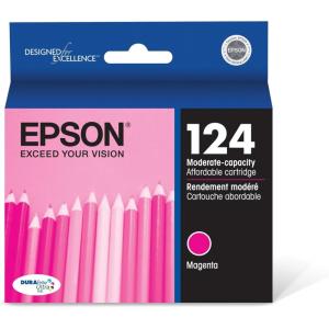 imageEPSON 124 DURABrite Ultra Ink Standard Capacity Black Cartridge T124120S Works with Stylus NX125 NX127 NX130 NX230 NX330 NX420 NX430 WorkForce WF320 WF323 WF325 WF435Magenta