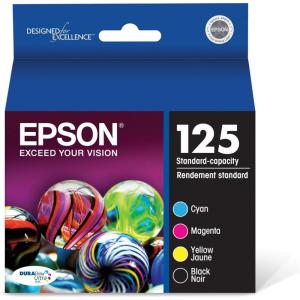 imageEPSON 125 DURABrite Ultra Ink Black ampamp Color Cartridge Combo Pack For Stylus NX125 NX127 NX130 NX230 NX420 NX530 NX625 WorkForce WF320 WF323 WF325 WF520