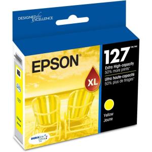 imageEPSON 127 DURABrite Ultra Ink Yellow Cartridge For NX530 NX625 WF3520 WF3530 WF3540 WF545 WF60 WF630 WF633 WF635 WF645 WF7010 WF7510 WF7520 WF840 WF845