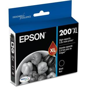imageEPSON 200 DURABrite Ultra Ink High Capacity Cyan Cartridge T200XL220S Works with WorkForce WF2520 WF2530 WF2540 Expression XP200 XP300 XP310 XP400 XP410Black