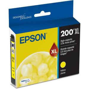imageEPSON 200 DURABrite Ultra Ink High Capacity Cyan Cartridge T200XL220S Works with WorkForce WF2520 WF2530 WF2540 Expression XP200 XP300 XP310 XP400 XP410Yellow