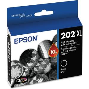 imageEPSON 202 Claria Ink High Capacity Yellow Cartridge T202XL420S Works with WorkForce WF2860 Expression XP5100Black