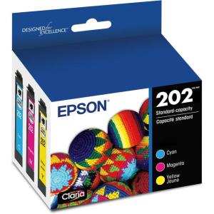 imageEPSON 202 Claria Ink Standard Capacity Color Combo Pack T202520S Works with WorkForce WF2860 Expression XP5100