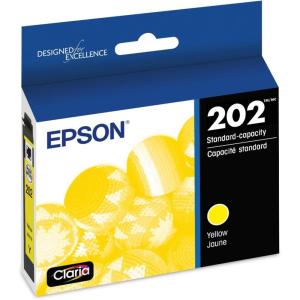 imageEPSON 202 Claria Ink Standard Capacity Yellow Cartridge T202420S Works with WorkForce WF2860 Expression XP5100