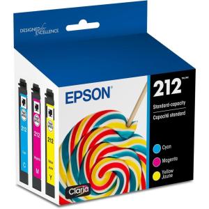 imageEPSON 212 Claria Ink Standard Capacity Color Combo Pack T212520S Works with WorkForce WF2830 WF2850 Expression XP4100 XP4105Ink Cartridge