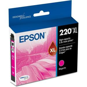 imageEPSON 220 DURABrite Ultra Ink High Capacity Black Cartridge T220XL120S Works with WorkForce WF2630 WF2650 WF2660 WF2750 WF2760 Expression XP320 XP420 XP424Magenta