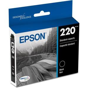 imageEPSON 220 DURABrite Ultra Ink Standard Capacity Yellow Cartridge T220420S Works with WorkForce WF2630 WF2650 WF2660 WF2750 WF2760 Expression XP320 XP420 XP424Black