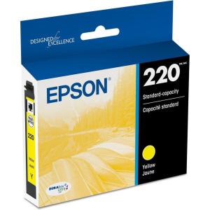 imageEPSON 220 DURABrite Ultra Ink Standard Capacity Yellow Cartridge T220420S Works with WorkForce WF2630 WF2650 WF2660 WF2750 WF2760 Expression XP320 XP420 XP424Yellow