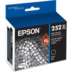 imageEPSON 252 DURABrite Ultra Ink High Capacity Black Cartridge T252XL120S Works with WorkForce WF3620 WF3640 WF7110 WF7610 WF7620 WF7710 WF7720 WF7210