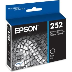 imageEPSON 252 DURABrite Ultra Ink Standard Capacity Black Cartridge T252120S Works with WorkForce WF3620 WF3640 WF7110 WF7610 WF7620 WF7710 WF7720 WF7210