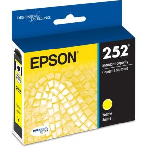 imageEPSON 252 DURABrite Ultra Ink Standard Capacity Yellow Cartridge T252420S Works with WorkForce WF3620 WF3640 WF7110 WF7610 WF7620 WF7710 WF7720 WF72101 Count Pack of 1