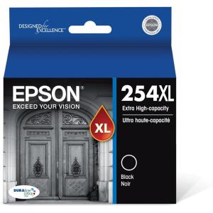 imageEPSON 254 DURABrite Ultra Ink High Capacity Black Cartridge T254XL120S Works with WorkForce WF3620 WF3640 WF7110 WF7610 WF7620 WF7710 WF7720 WF7210Ink