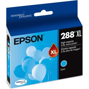 imageEPSON 288 DURABrite Ultra Ink High Capacity Cyan Cartridge T288XL220S Works with Expression XP330 XP430 XP434 XP340 XP440 XP4461 Count Pack of 1
