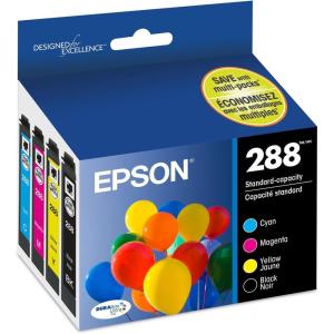 imageEPSON 288 DURABrite Ultra Ink Standard Capacity Black ampamp Color Cartridge Combo Pack T288120BCS Works with Expression XP330 XP430 XP434 XP340 XP440 XP446