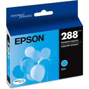 imageEPSON 288 DURABrite Ultra Ink Standard Capacity Cyan Cartridge T288220S Works with Expression XP330 XP430 XP434 XP340 XP440 XP4461 Count Pack of 1
