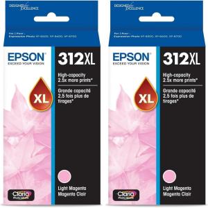 imageEPSON 312 Claria Photo HD Ink High Capacity Light Magenta Cartridge T312XL620S Works with Expression Photo XP8500 XP8600 XP8700 XP150001 Count Pack of 2