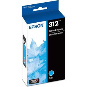 imageEPSON 312 Claria Photo HD Ink Standard Capacity Cyan Cartridge T312220S Works with Expression Photo XP8500 XP8600 XP8700 XP150001 Pack