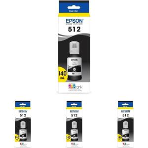 imageEPSON 512 EcoTank Ink Ultrahigh Capacity Bottle Magenta T512320S Works with EcoTank ET7700 ET7750Black