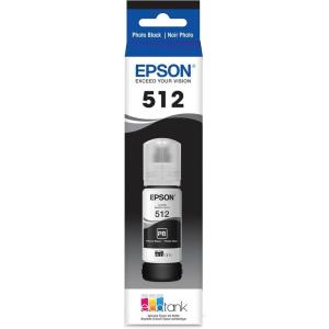 imageEPSON 512 EcoTank Ink Ultrahigh Capacity Bottle Magenta T512320S Works with EcoTank ET7700 ET7750Photo black