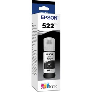 imageEPSON 522 EcoTank Ink Ultrahigh Capacity Bottle Black T522120S Works with EcoTank ET2720 ET2800 ET2803 ET2840 ET4700 ET4800 ET4810Ultrahigh Capacity