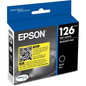 imageEpson 126 DURABrite Ultra Ink Magenta Cartridge for WF3520 WF3530 WF3540 WF520 WF545 WF630 WF633 WF635 WF645 WF7010 WF7510 WF7520 WF840 WF845 and Other Select ModelsBlack