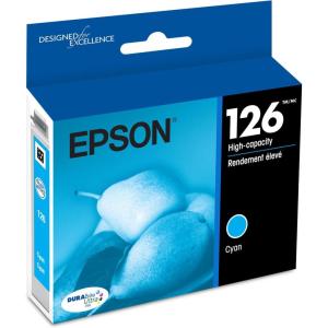 imageEpson 126 DURABrite Ultra Ink Magenta Cartridge for WF3520 WF3530 WF3540 WF520 WF545 WF630 WF633 WF635 WF645 WF7010 WF7510 WF7520 WF840 WF845 and Other Select ModelsCyan