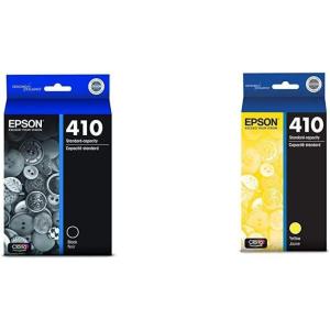 imageEpson 410 Ink Cartridge Black ampamp T410420 Claria Premium Yellow Ink