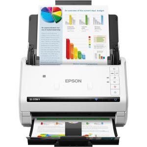 imageEpson DS575W II Wireless Color Duplex Document Scanner for PC and Mac with 50Page Auto Document Feeder ADF Twain and ISIS Drivers Epson Smart Panel Mobile AppScanner